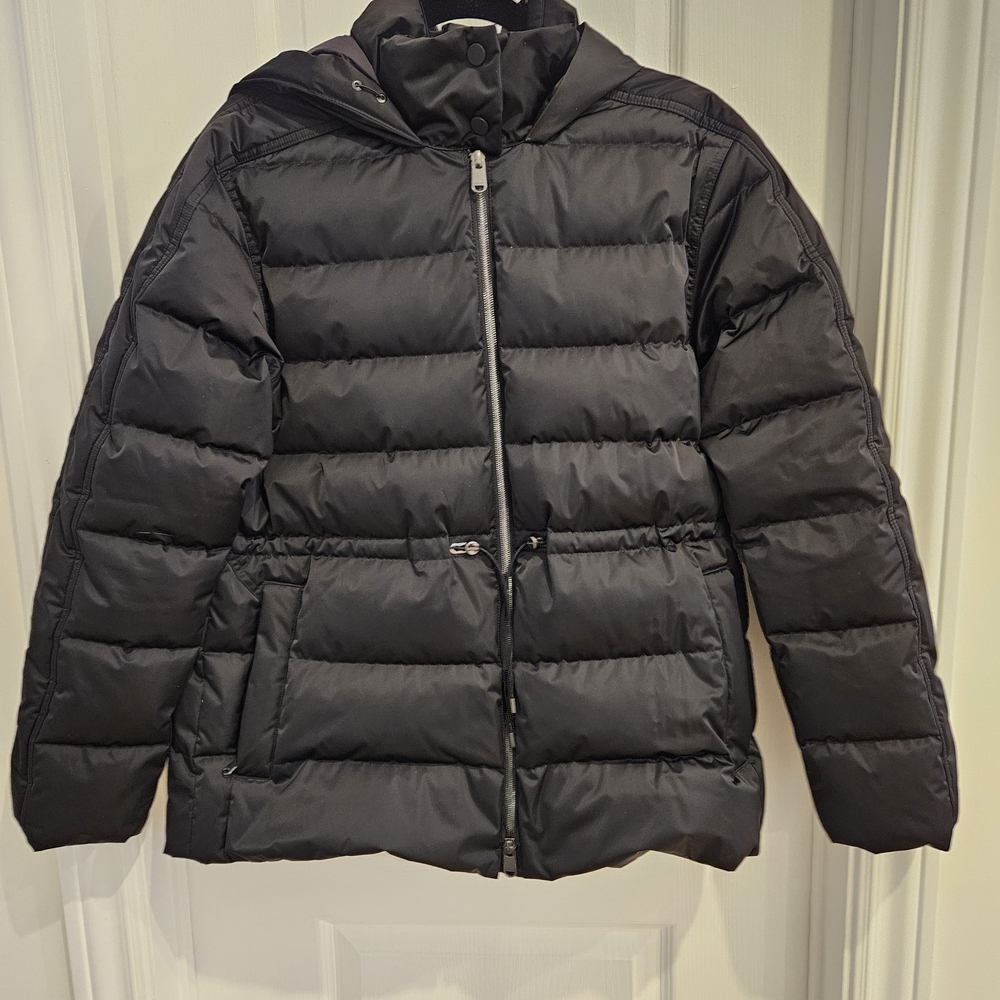 Athleta Women's Black Hooded Puffer Jacket